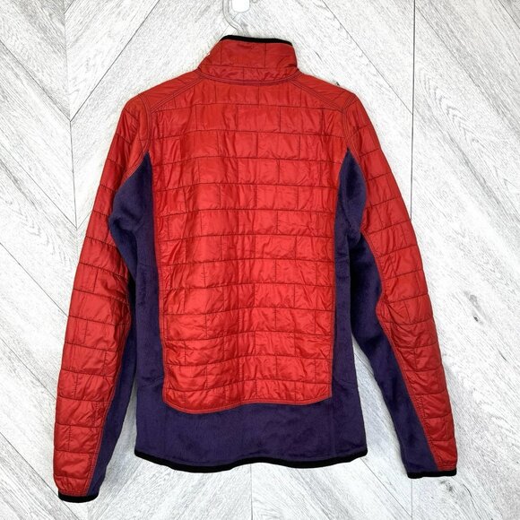 Patagonia Mens Size Small Nano Puff Hybrid Fleece Jacket Full Zip Red Purple - Picture 5 of 8